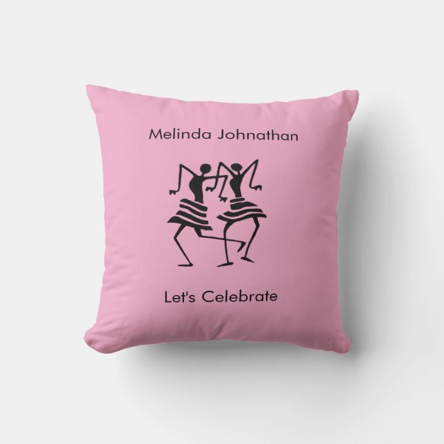 Niedlich, weich rosa, Silhouette Kissen (Vorderseite)