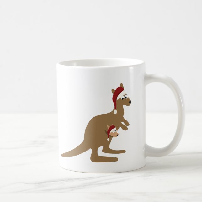 Niedlich Weihnachten Kangaroos Kaffeetasse (Rechts)