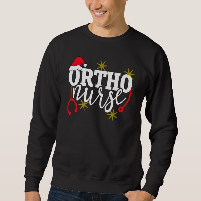 Niedlich Weihnachten Orhto Weihnachtsmannmütze Nur Sweatshirt (Vorderseite)