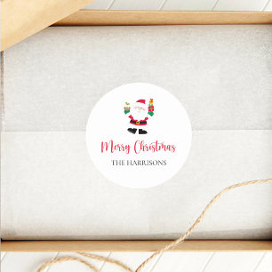 Niedlich Weihnachten Personalisiert Runder Aufkleber