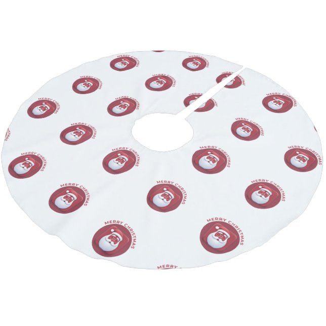 Niedlich Weihnachten Polyester Weihnachtsbaumdecke (Schrägansicht)