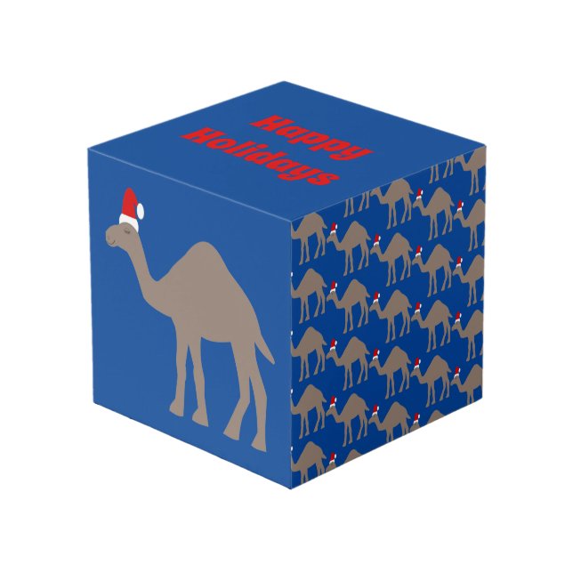 Niedlich Weihnachtskamel Custom Würfel (Vorderseite Schrägansicht)