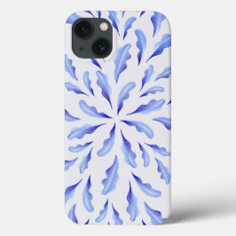 niedlich-weiß-blaue Blätter Blume Case-Mate iPhone Hülle