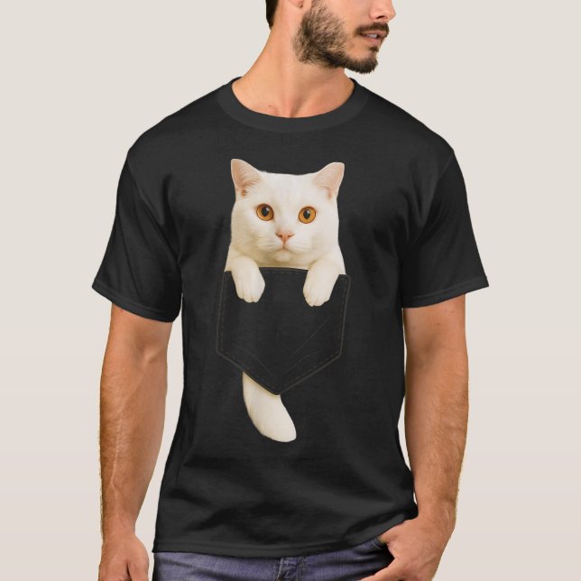 Niedlich Weiße Katze Cket Funny Cat Mama Katze Vat T-Shirt (Vorderseite)
