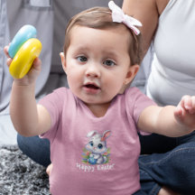 Niedlich Weißer Osterhase mit Ei