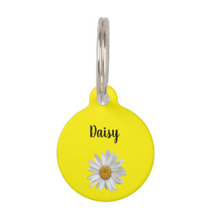 Niedlich-weißes Daisy-Gelb Haustiermarke