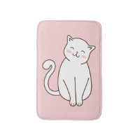 Niedlich-weißes Kawaii-Lächeln Katze Pink