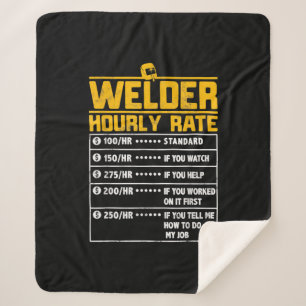 Niedlich Welder Funny Hourrate   Geschenk für Wel Sherpadecke