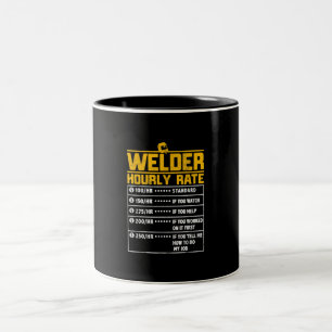 Niedlich Welder Funny Hourrate   Geschenk für Wel Zweifarbige Tasse