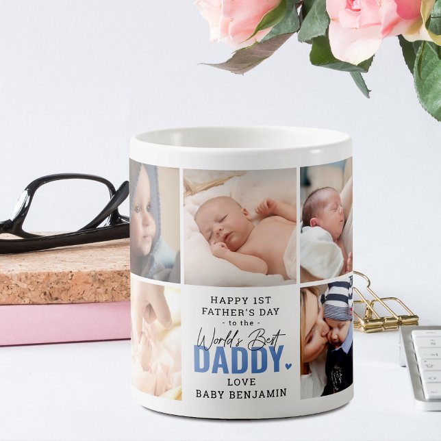 Niedlich "Welten besten Papa" 1. Vatertag Blau Kaffeetasse (Von Creator hochgeladen)