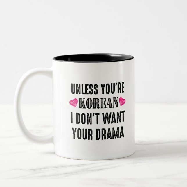 Niedlich, wenn du kein Koreaner bist, Wollte ich d Zweifarbige Tasse (Links)