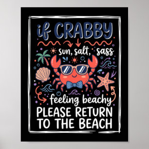 Niedlich Wenn Krabbiger Strandkrebs Mit Sonnenbril Poster