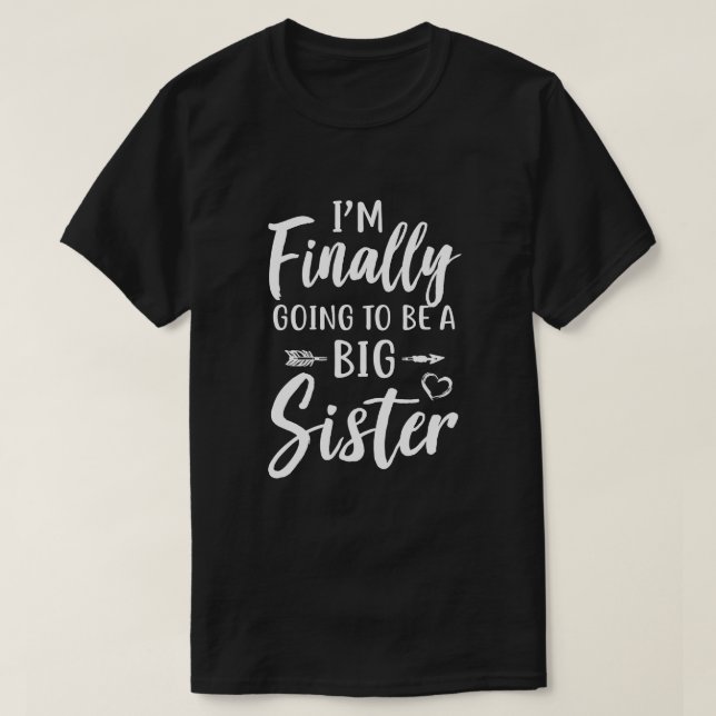 Niedlich werde ich endlich eine große Schwester Ju T-Shirt (Design vorne)
