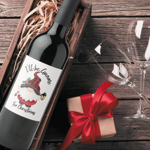 Niedlich werde ich zu Weihnachten kommen Weinetikett