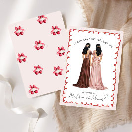 Niedlich "Werden Sie meine Ehrenmatrone sein?" Kir Einladung