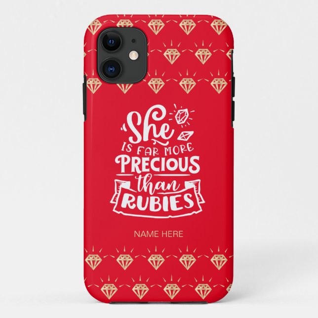 Niedlich Wertvoll als Rubies Case-Mate iPhone Case (Rückseite)