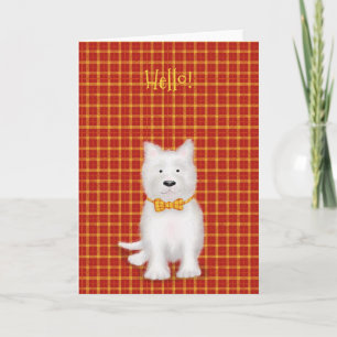 Niedlich West Highland Terrier 'hello' Karte