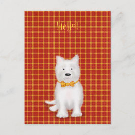 Niedlich West Highland Terrier "hello" Postkarte