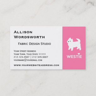 Niedlich West Highland Terrier - I Liebe Westies Visitenkarte