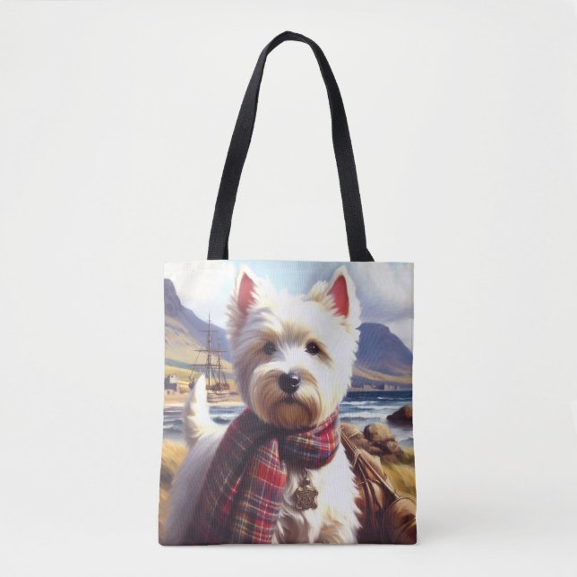 Niedlich West Highland White Terrier Malerei (Vorderseite)