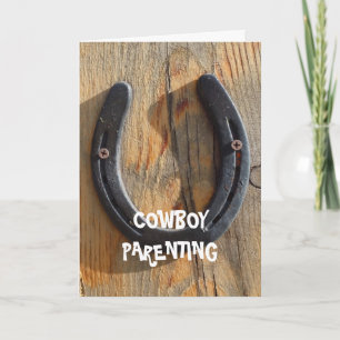 Niedlich Western Viel Glück Parents - Cowboy Paren Karte