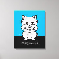 Niedlich Westie Dog Canvas Print