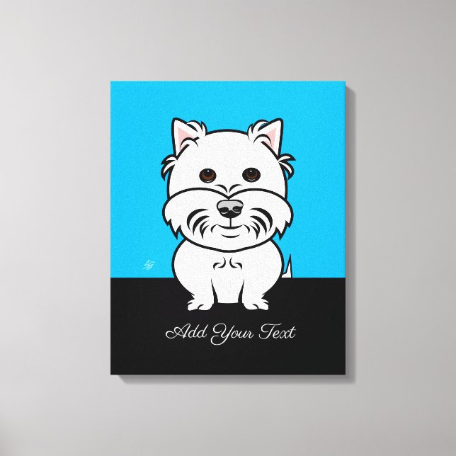 Niedlich Westie Dog Canvas Print Leinwanddruck (Vorderseite)