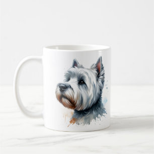 Niedlich Westie Hund Face Watercolor Art Kaffeetasse