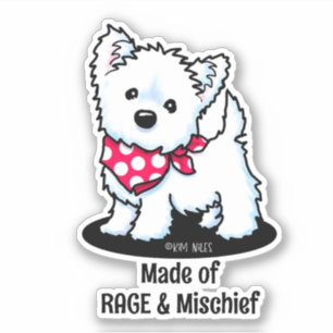 Niedlich Westie KiniArt Sticker