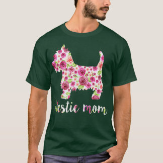 Niedlich Westie Mama Rose Blume Blumenmütter Tag T-Shirt