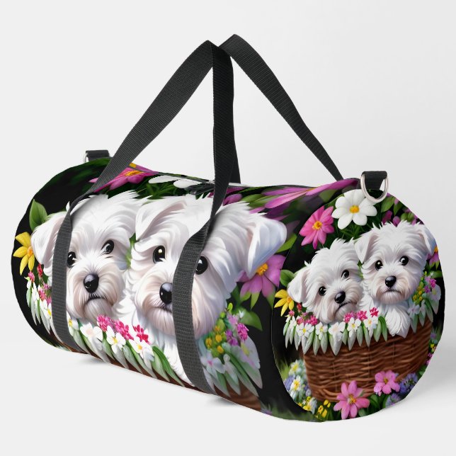 Niedlich Westie Welppies Duffle Bag (Linke Ecke)