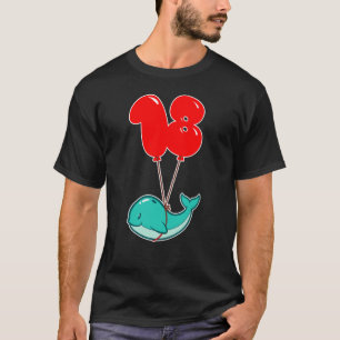 Niedlich Whale 18. Geburtstag Kinder Ballon Party T-Shirt