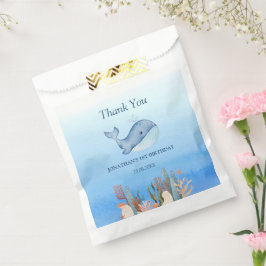 Niedlich Whale Blue Sea Coral Reef Geburtstag Viel Geschenktütchen