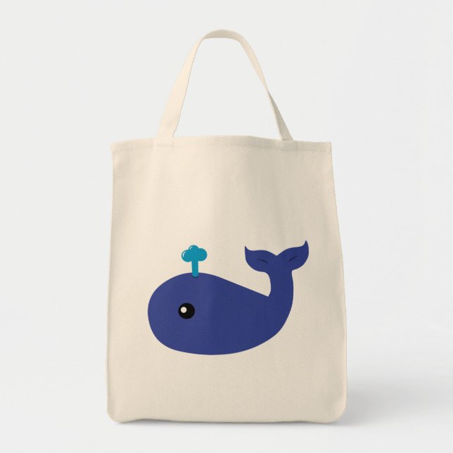 Niedlich Whale Jumbo Tote Bag Tragetasche (Vorne)