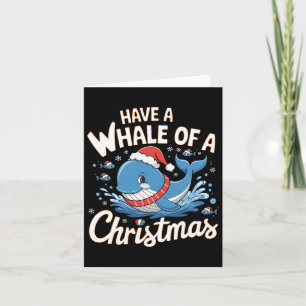 Niedlich Whale Santa Christmas Ocean Tier Lover Ho Karte