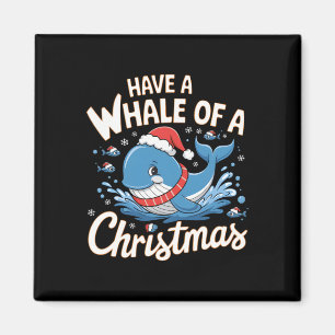 Niedlich Whale Santa Christmas Ocean Tier Lover Ho Magnet