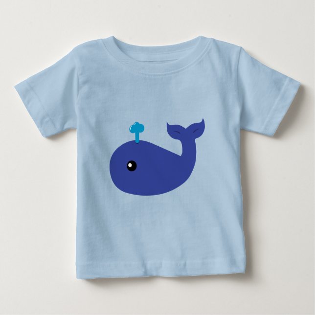 Niedlich Whale Säugling T - Shirt (Vorderseite)