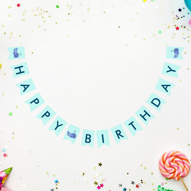 Niedlich Whale Whale Party Hut Geburtstag Wimpelkette (Von Creator hochgeladen)