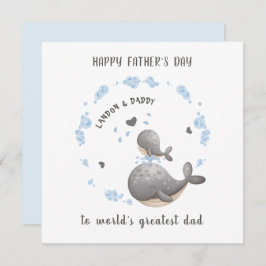 Niedlich Whales Boy Father's Day Card Karte