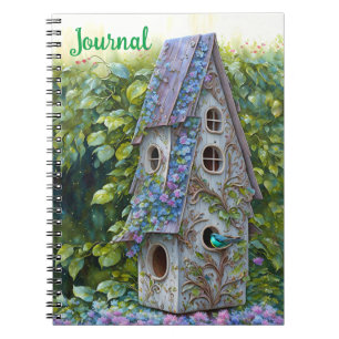 Niedlich Whimsical Birdhouse Art Journal Notizblock