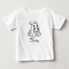 Niedlich, Whimsical Bunny Ghost, Individuelle Name Baby T-shirt