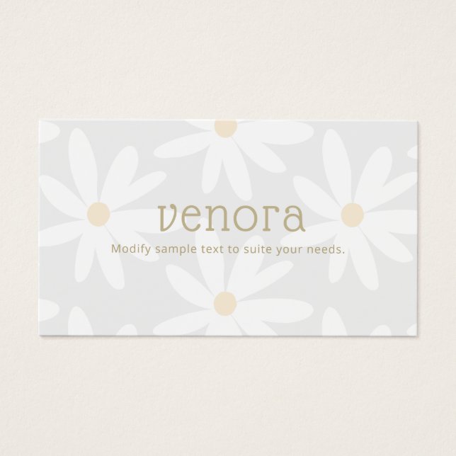 Niedlich Whimsical Gray Daisy Floral (Vorderseite)