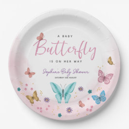 Niedlich Whimsical Little Butterfly Girls Baby Dus Pappteller