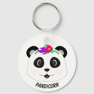 Niedlich Whimsical Panda Unicorn Pandicorn Schlüsselanhänger