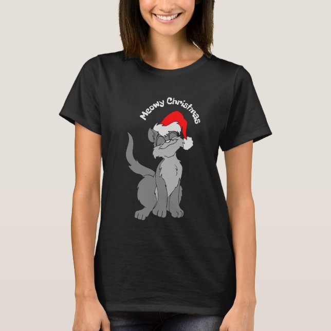 Niedlich Whimsical Santa Paws T-Shirt (Vorderseite)