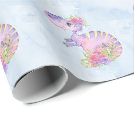 *~* Niedlich Whimsischer Sweet Dragons Dinosaurier Geschenkpapier