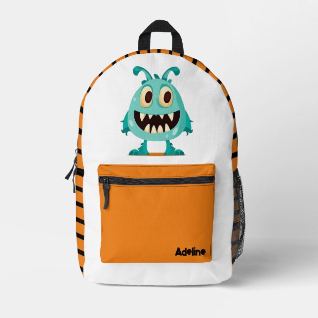 Niedlich/Whimsisches Halloween/Herbst-Monster/Alie Bedruckter Rucksack (Vorderseite)