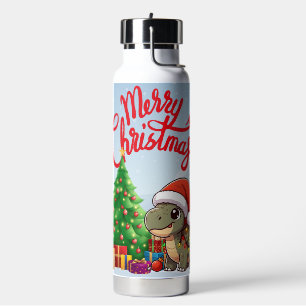 Niedlich/Whimsisches Weihnachtsstegosaurus Trinkflasche