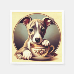 Niedlich Whippet Puppy Serviette