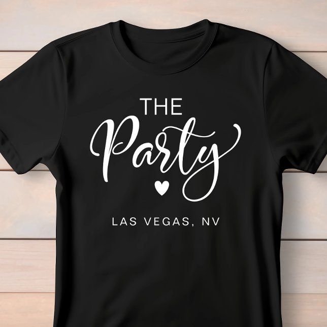 Niedlich White Script Las Vegas Junggeselinnen-Abs T-Shirt (Celebrate the bride-to-be in fun and style at her bachelorette party)